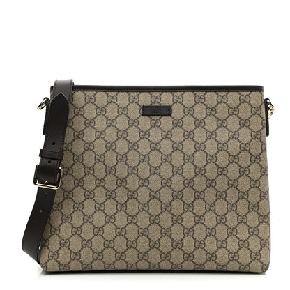 Gucci GG Plus Monogram Medium Flat Messenger Bag Dark Brown 1 of 8