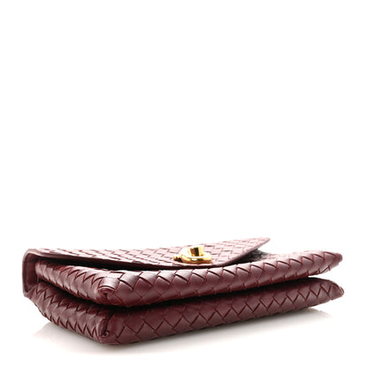 Bottega Veneta Nappa Intrecciato Knot Lock Top Handle Crossbody Bag Fondant Barolo 4 of 9