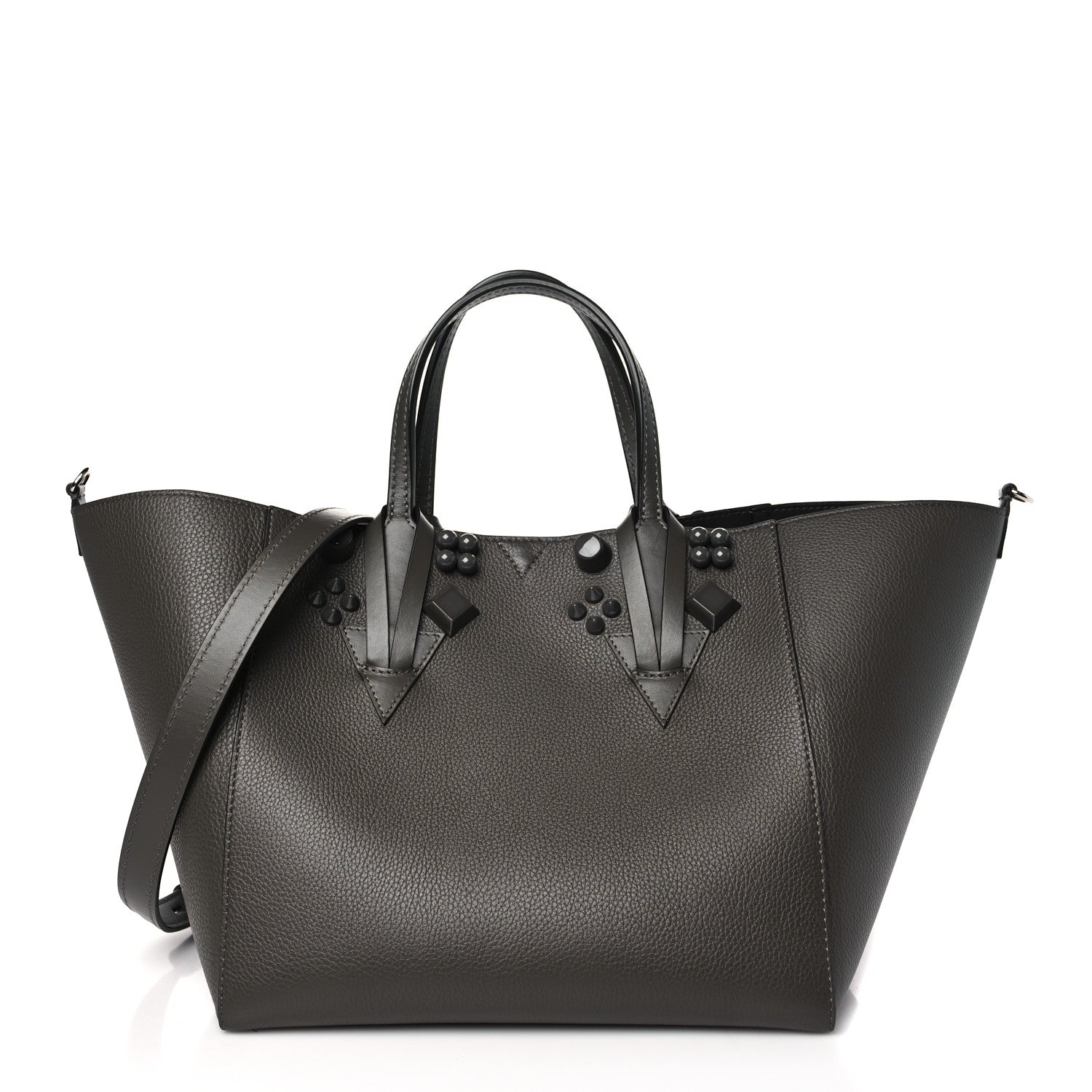 Christian Louboutin Calfskin Empire Spike Studded Small Cabachic Tote Rocket 1 of 9