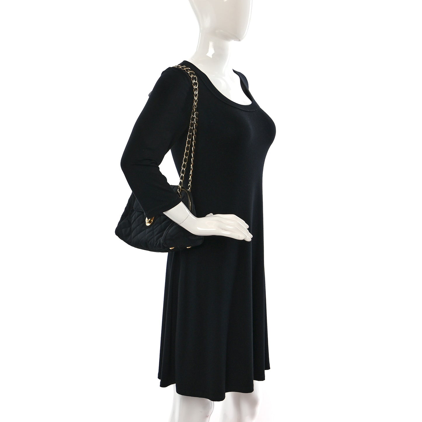 Nylon Tessuto Impuntu Quilted Flap Black