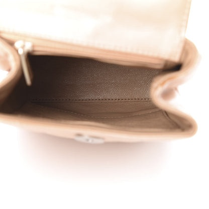 Chanel Iridescent Lambskin Quilted Round Handle Mini Flap Beige 4 of 14
