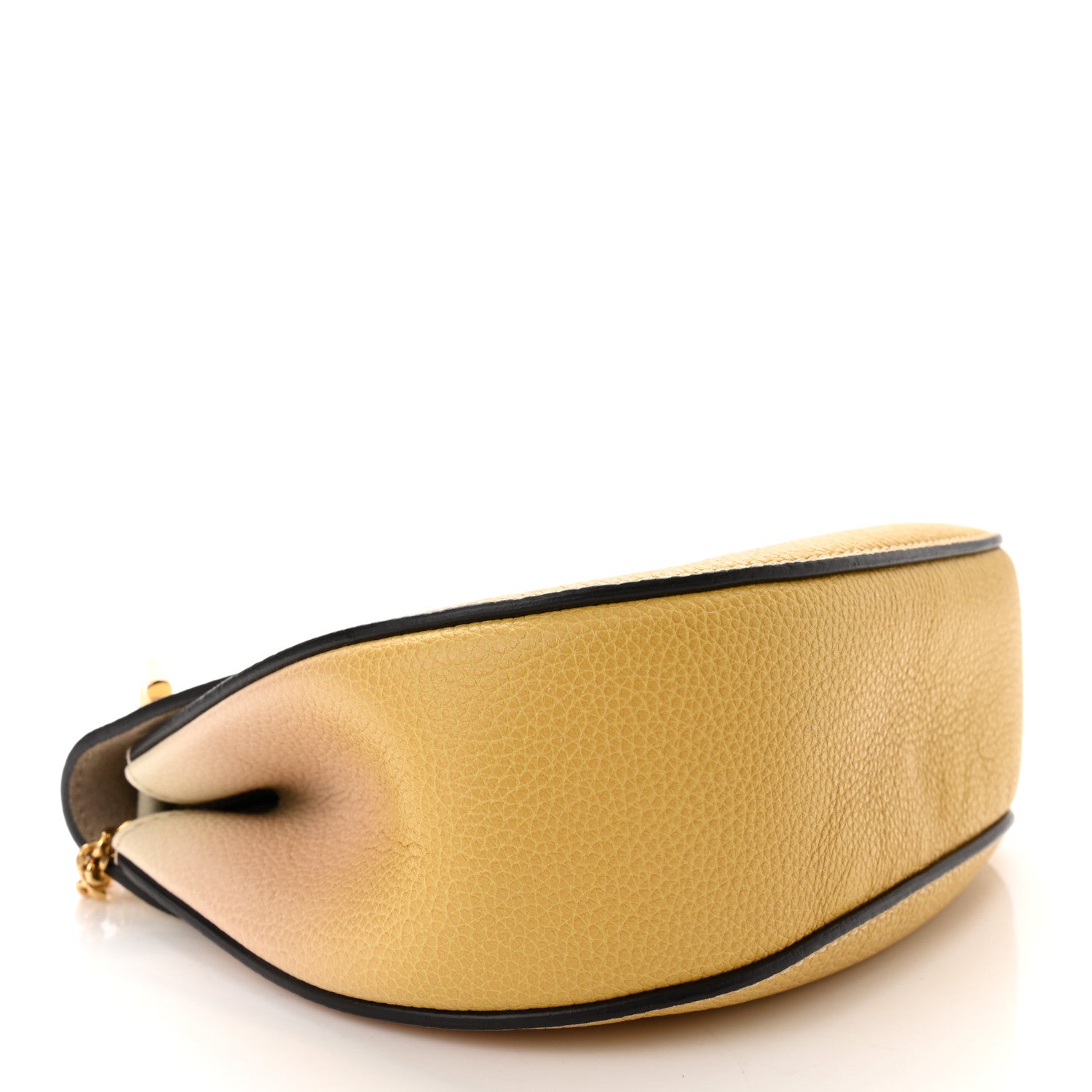 Chloe Grained Calfskin Lambskin Ombre Mini Drew Shoulder Bag Orange Mimosa 4 of 10