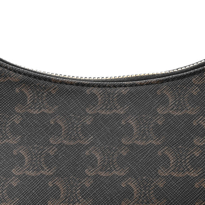 Celine Triomphe Canvas Calfskin Ava Shoulder Bag Tan 9 of 13