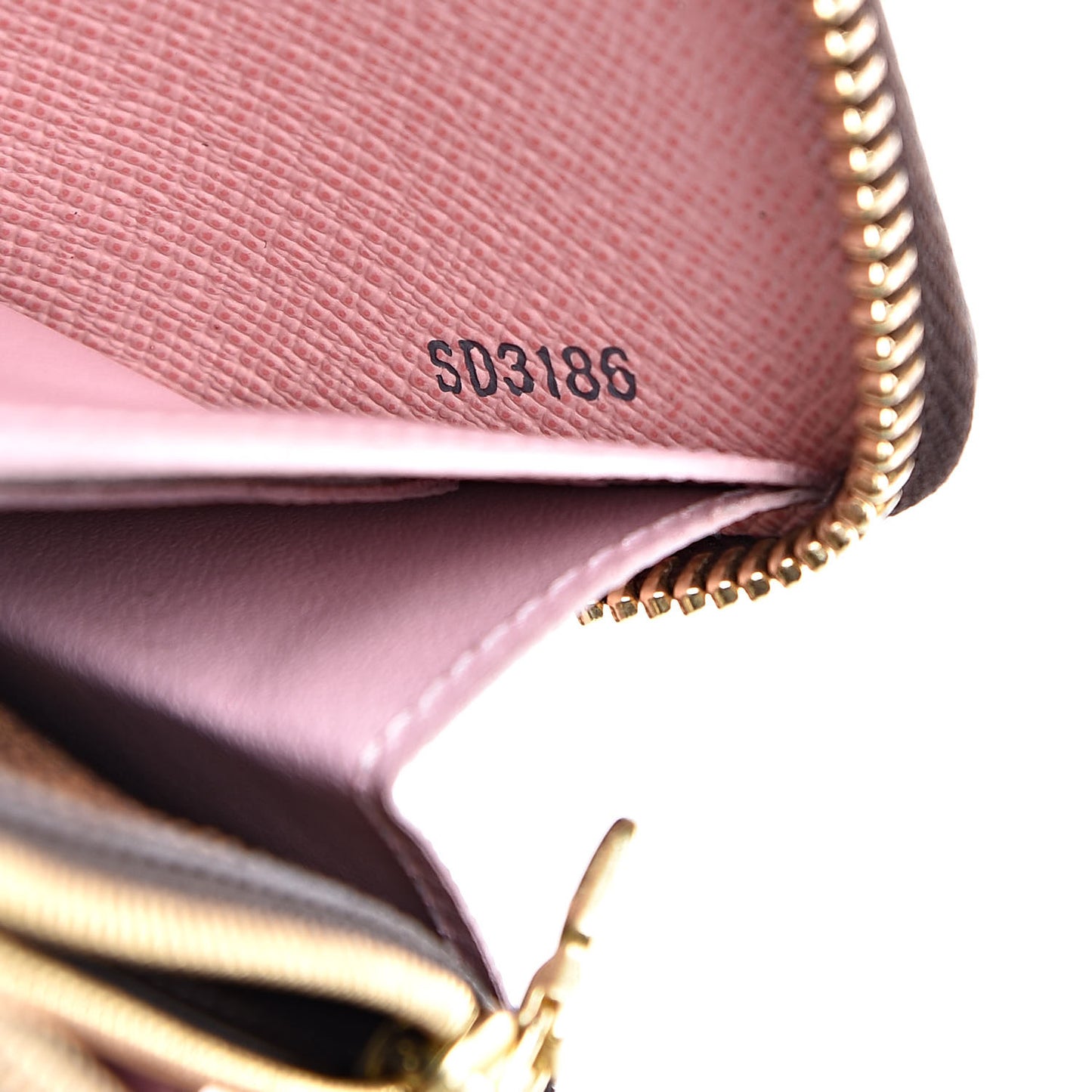 Damier Ebene Clemence Wallet Rose Ballerine
