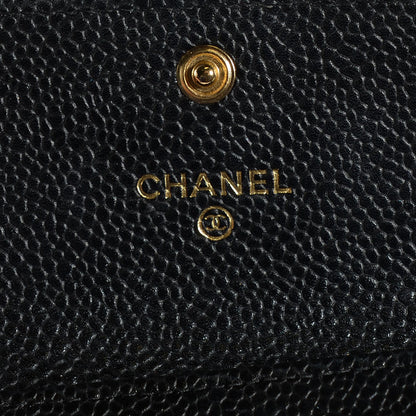 Chanel Caviar Quilted Flap Card Holder Black 5 of 8