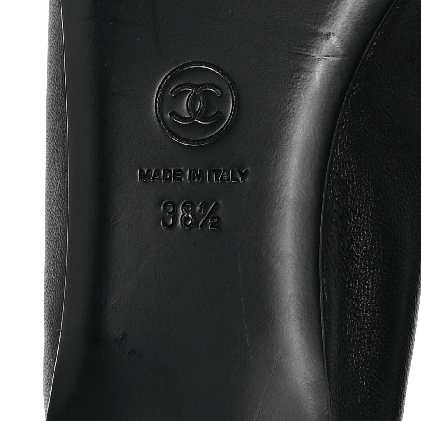 Lambskin Grosgrain Cap Toe CC Ballerina Flats With Leg Warmers 38.5 Black