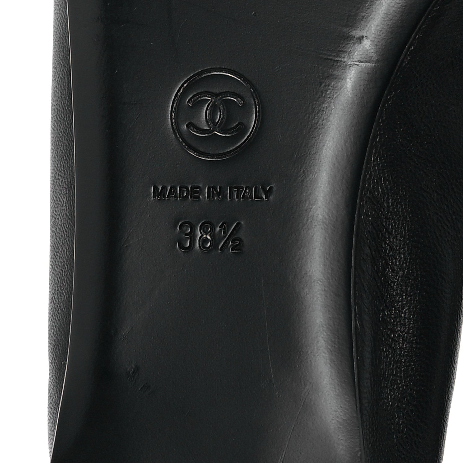 Chanel Lambskin Grosgrain Cap Toe CC Ballerina Flats With Leg Warmers 38.5 Black 8 of 10