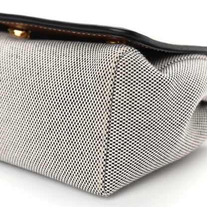 Burberry Cotton Canvas Horseferry Print Small Crossbody Bag Grey Tan 10 of 11