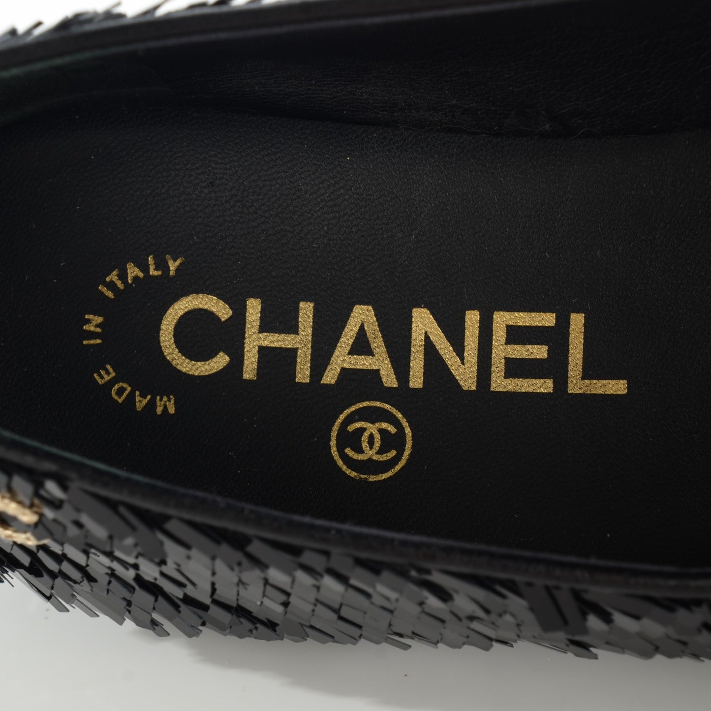 Sequin CC Loafers 36.5 Black