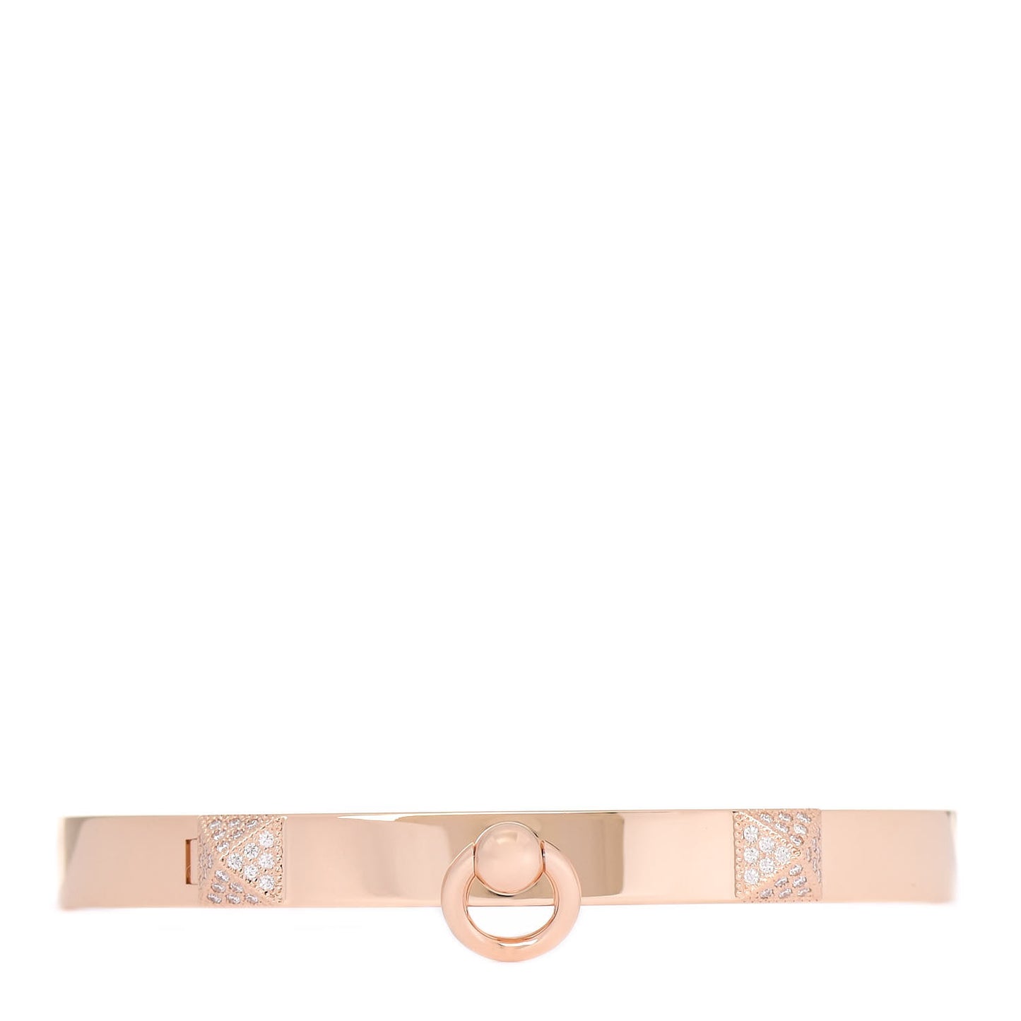 18K Rose Gold Diamond PM Collier De Chien Bracelet SH