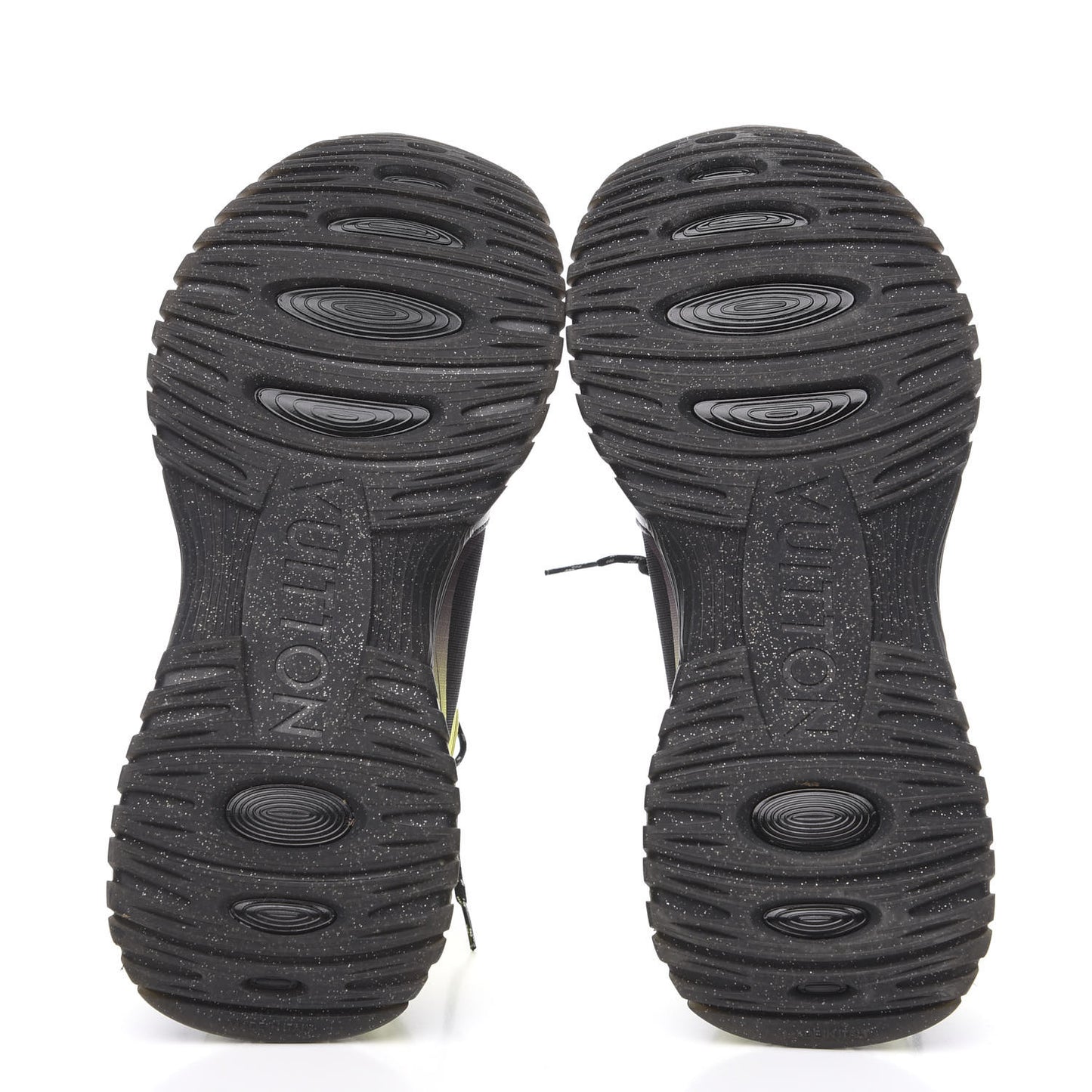 Calfskin Mens Run Away Pulse Sneakers 7 Black Yellow