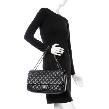 Chanel Lambskin Jumbo Coco Rain Flap Black 2 of 14
