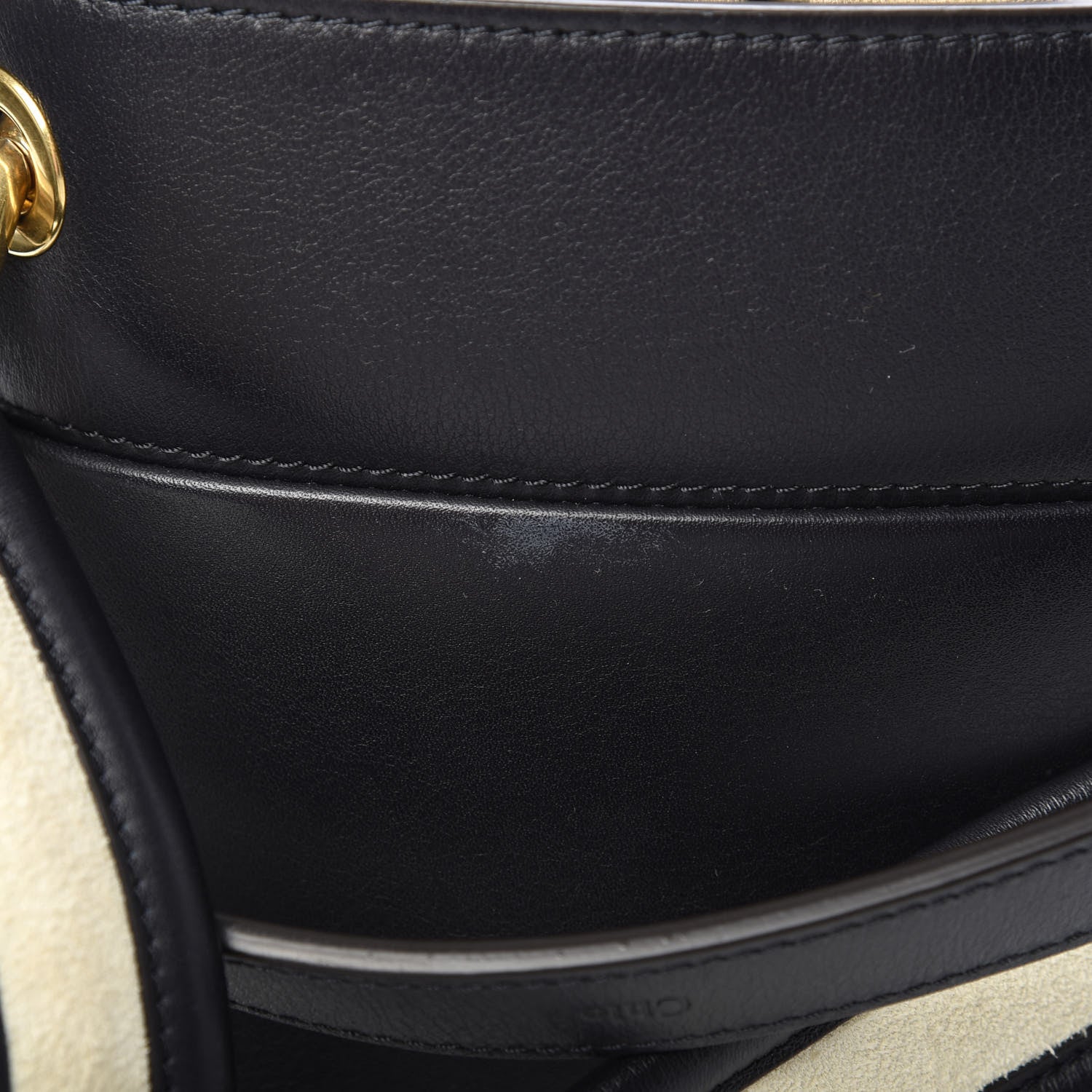 Chloe Smooth Calfskin Logo Mini Roy Bucket Bag Full Blue 11 of 11
