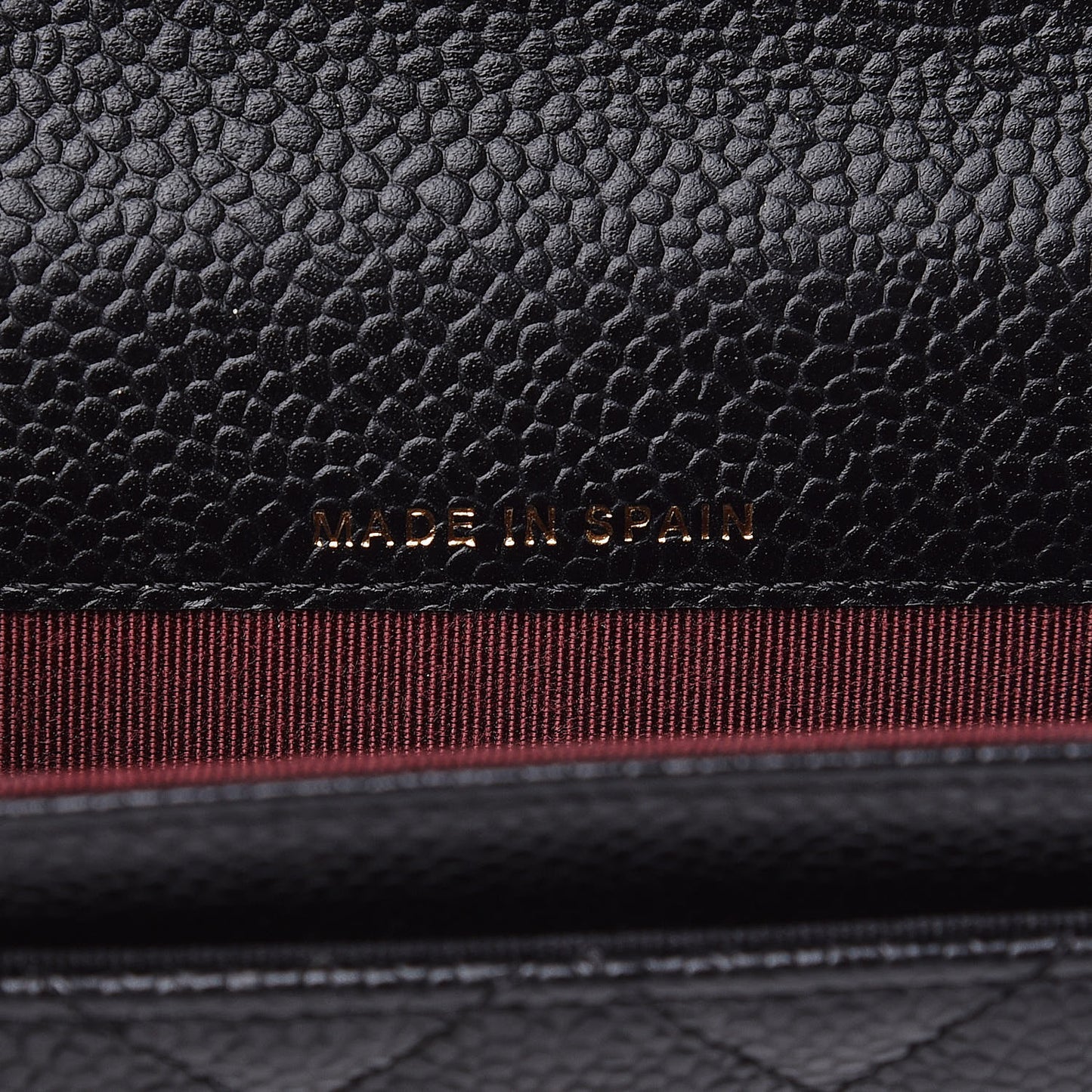Caviar Quilted Flap Card Holder Black