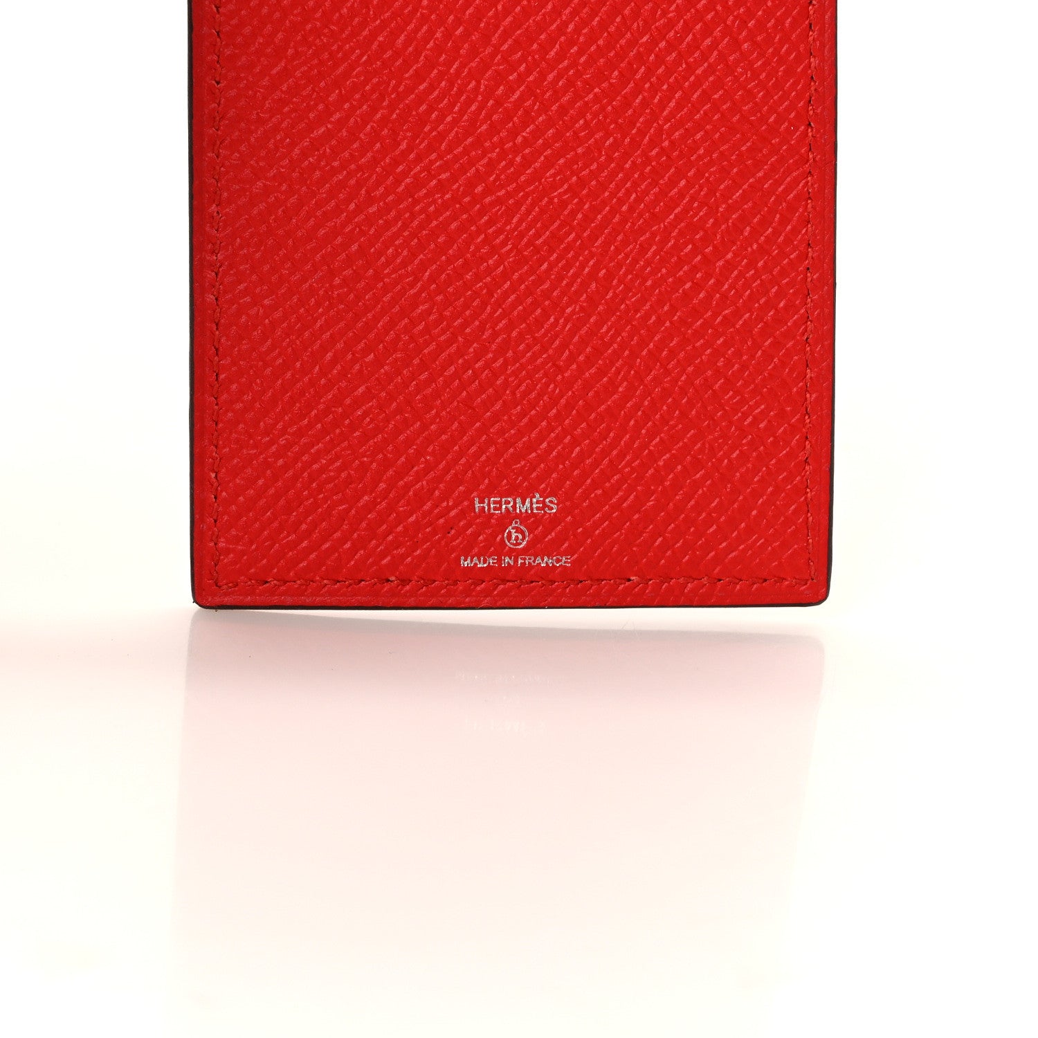 Hermes Epsom Evercolor Lizard Taurillon Clemence Petit Owl Card Holder Rose Mexico Mauve Pale Rouge Tomate Orange 6 of 7