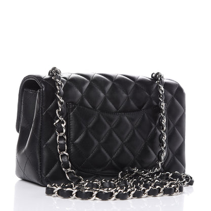 Chanel Lambskin Quilted Mini Rectangular Flap Black 3 of 12