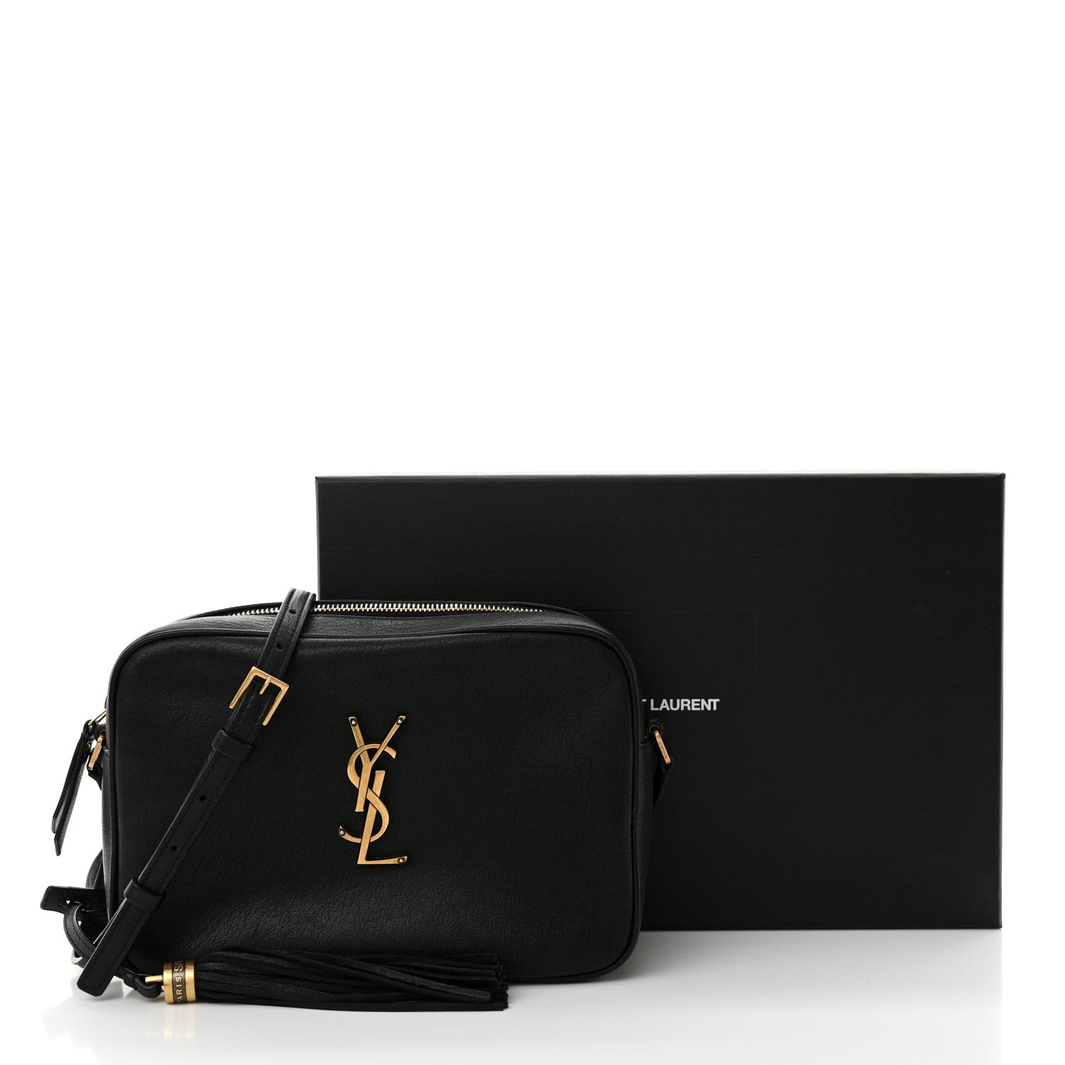 Saint Laurent Grained Lambskin Monogram Lou Camera Bag Black 13 of 13