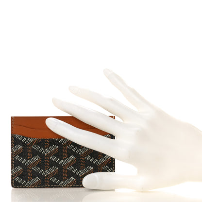 Goyard Goyardine Saint Sulpice Card Holder Black Gold 2 of 9
