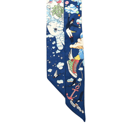 Hermes Silk Sur Mon Nuage Twilly Marine Clair Ciel 2 of 6