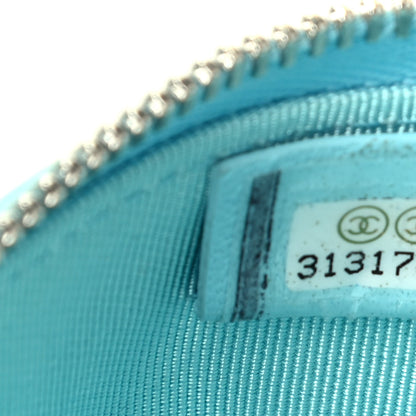 Chanel Lambskin Quilted Arm Coin Purse Neon Blue 7 of 7