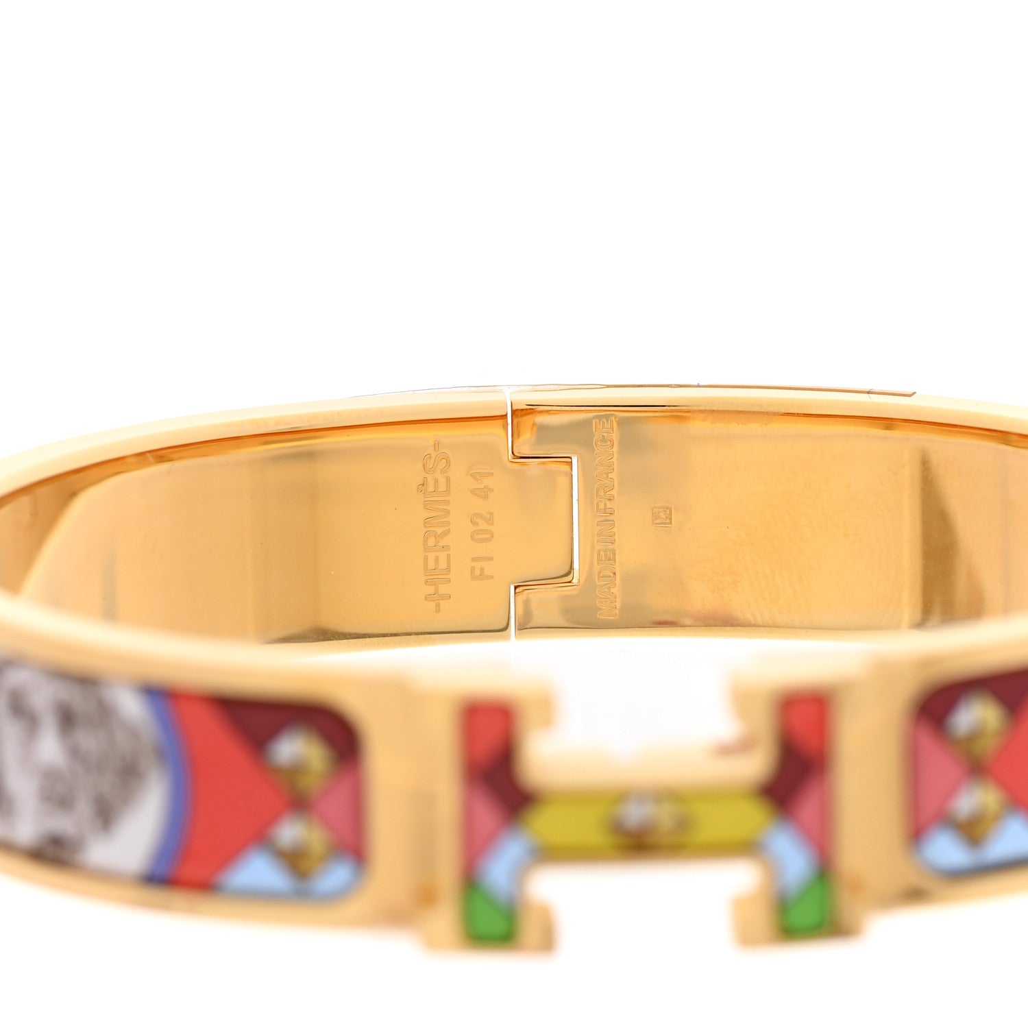 Hermes Enamel Narrow Colliers Et Chiens Clic Clac H Bracelet PM Amazone Pop 4 of 5