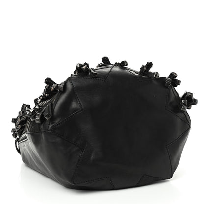 Valentino Garavani Lambskin Rockstud Fringe Bucket Black 3 of 7