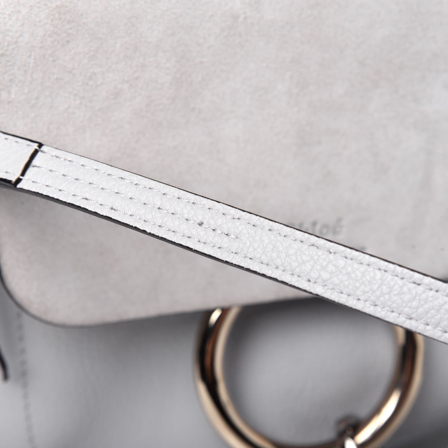 Chloe Suede Calfskin Small Faye Backpack Airy Grey 13 of 14