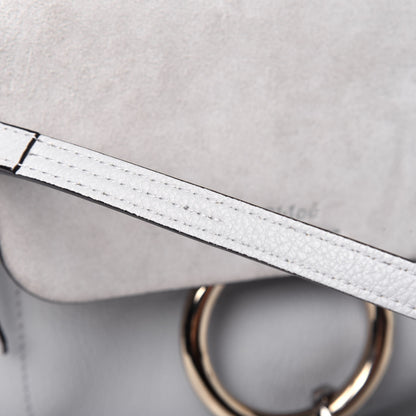 Chloe Suede Calfskin Small Faye Backpack Airy Grey 13 of 14