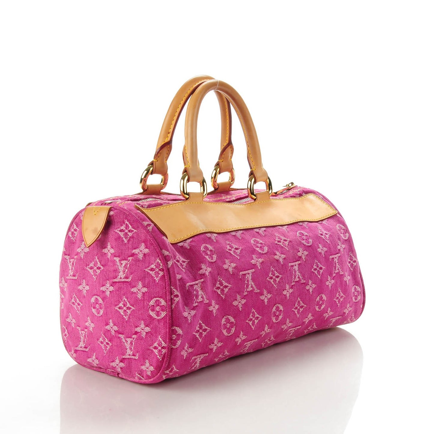 Monogram Denim Neo Speedy Fuchsia