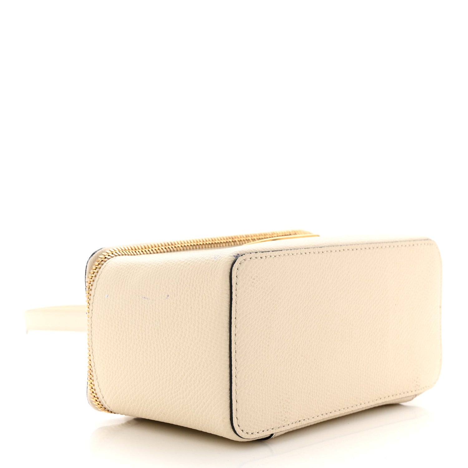 Valentino Garavani Grainy Calfskin Vlogo Vanity Case White 4 of 10