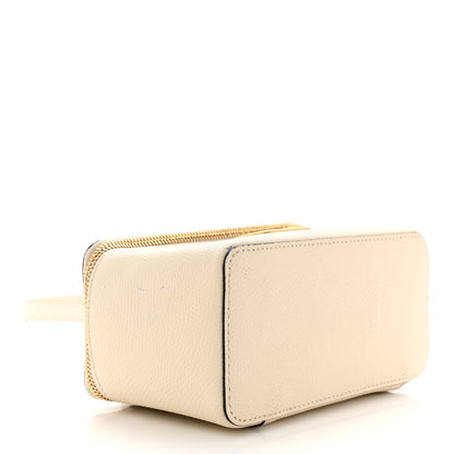 Valentino Garavani Grainy Calfskin Vlogo Vanity Case White 4 of 10