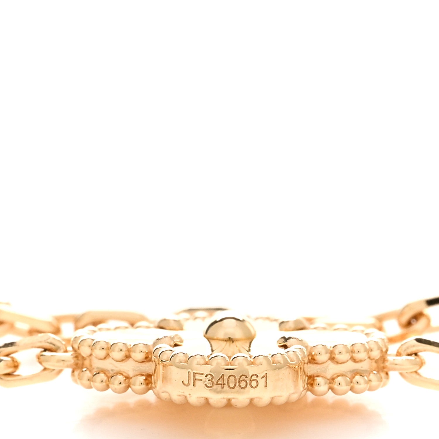Van Cleef & Arpels 18K Yellow Gold 10 Motifs Guilloche Vintage Alhambra Necklace 4 of 4