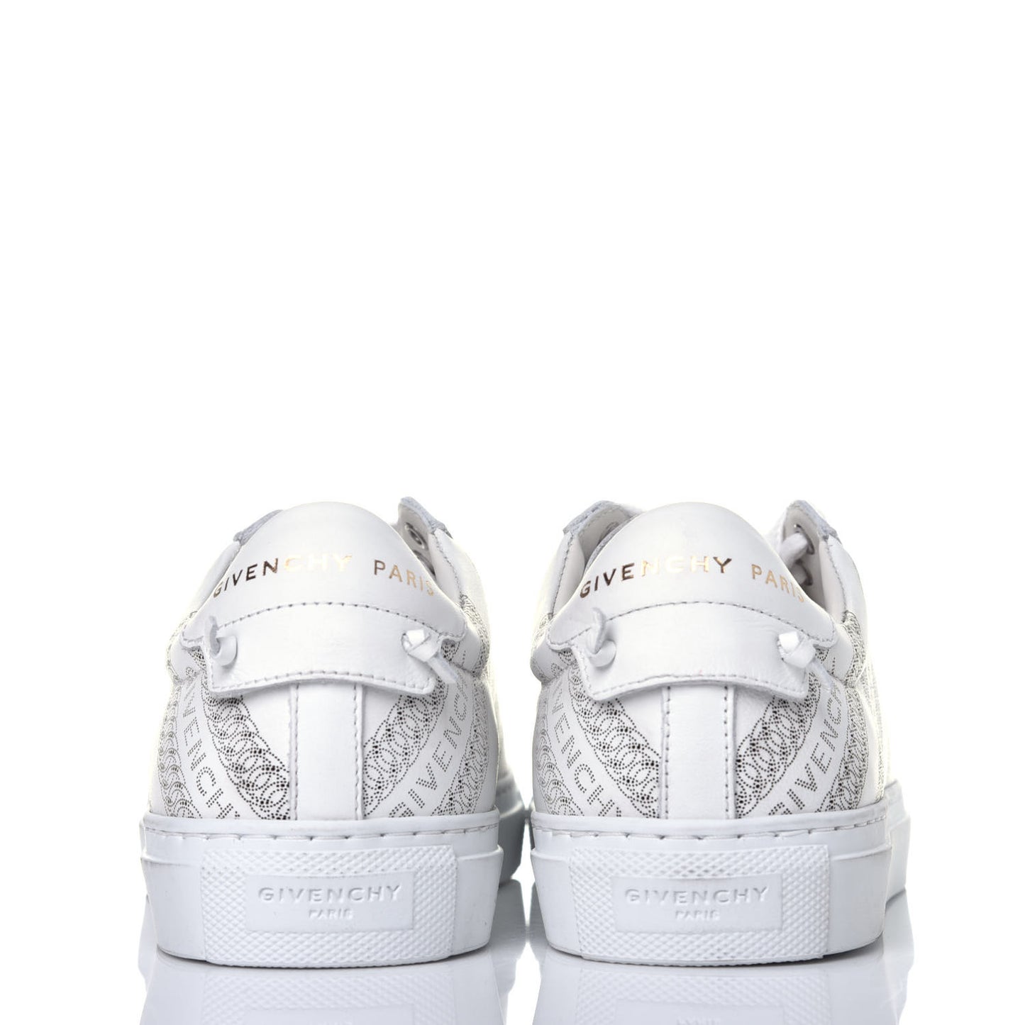 Calfskin Logo Chain Print Womens Urban Street Sneakers 36.5 White