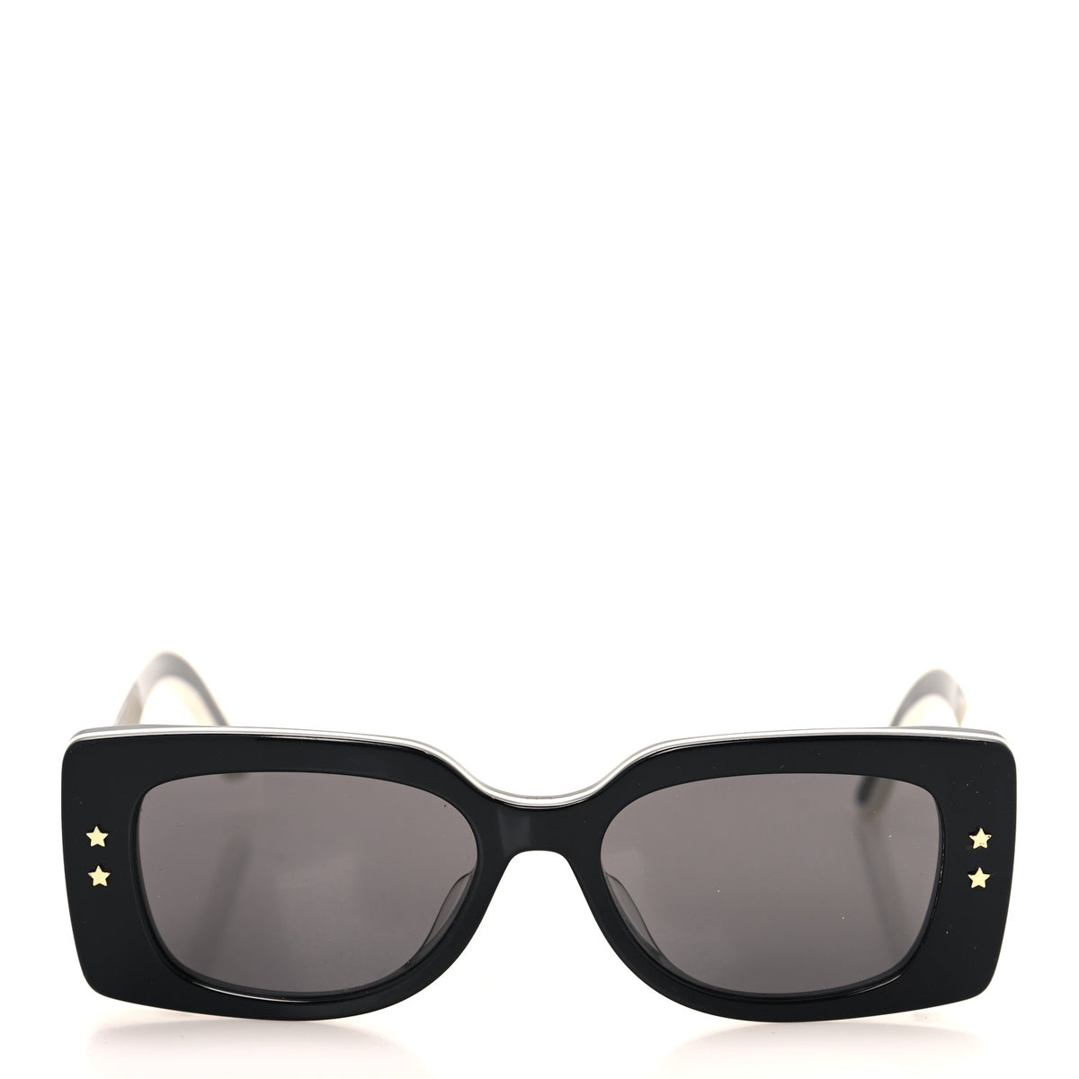 Diorpacific S1U Square Sunglasses Black White
