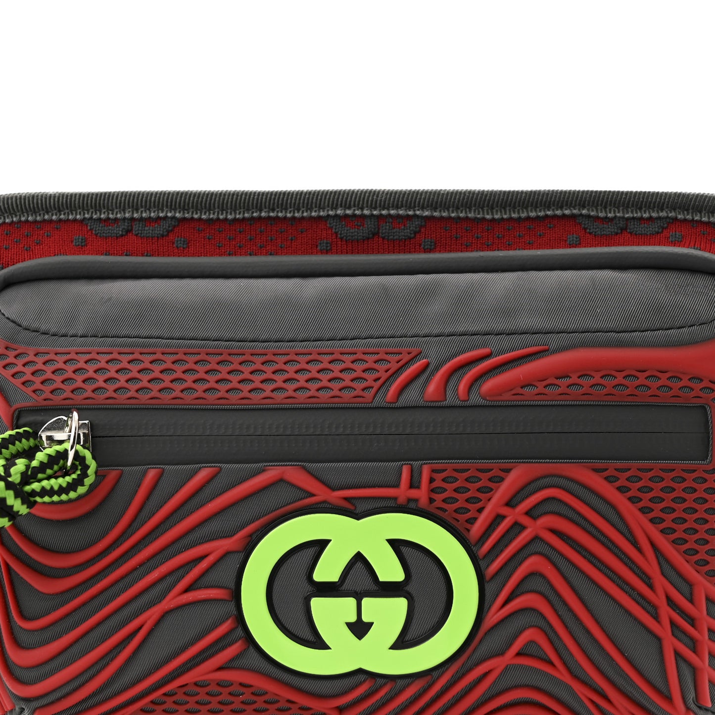 Jersey GG Monogram All Over Sporty Belt Bag Red Multicolor