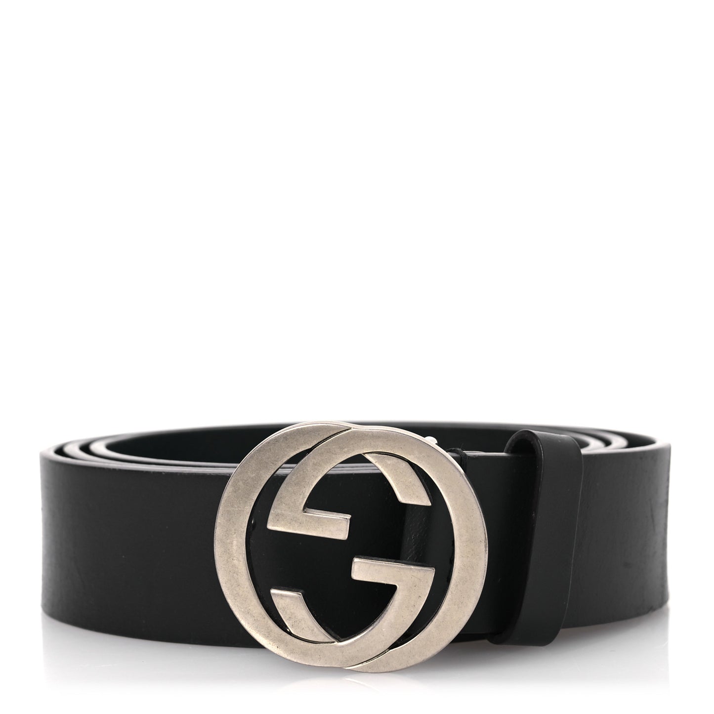 Selleria Calfskin Mens Interlocking G 37mm Belt 110 44 Black