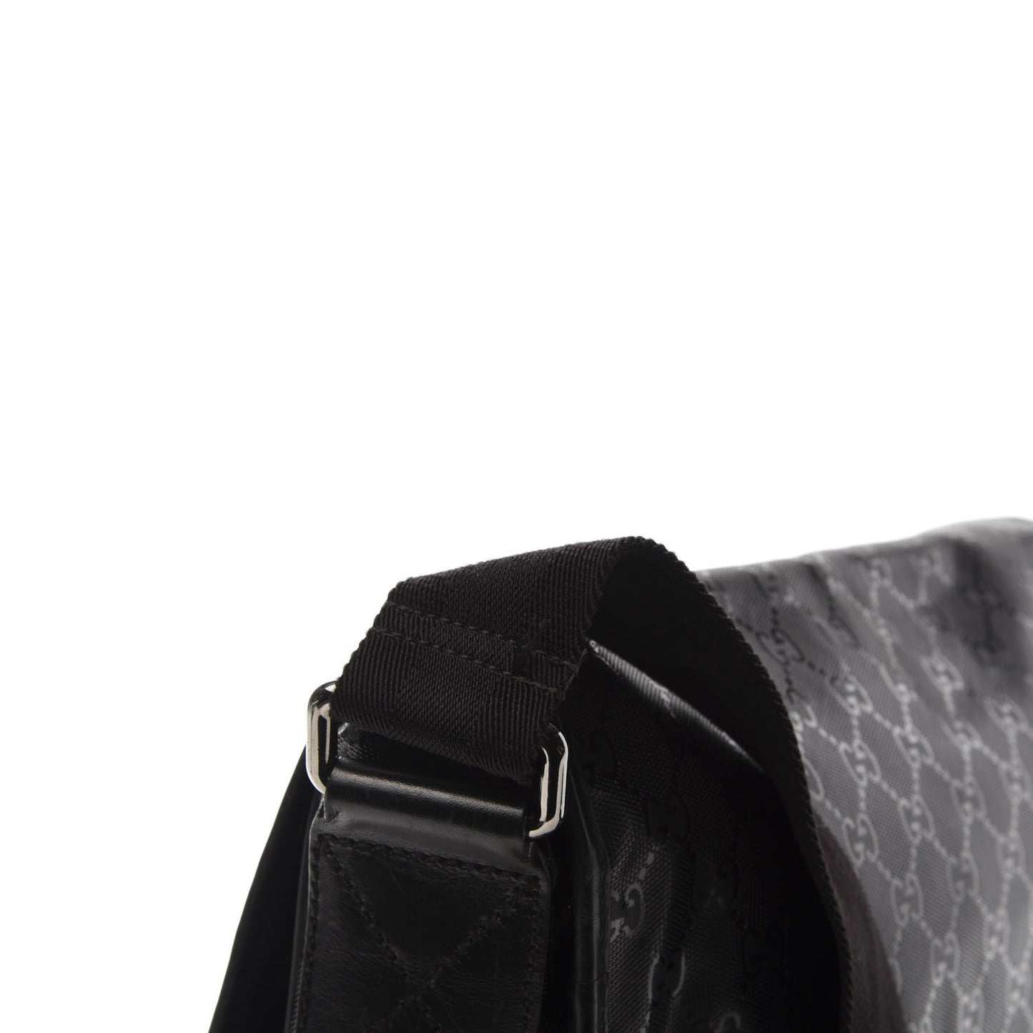 Imprime Monogram Medium Double Buckle Flap Messenger Bag Black