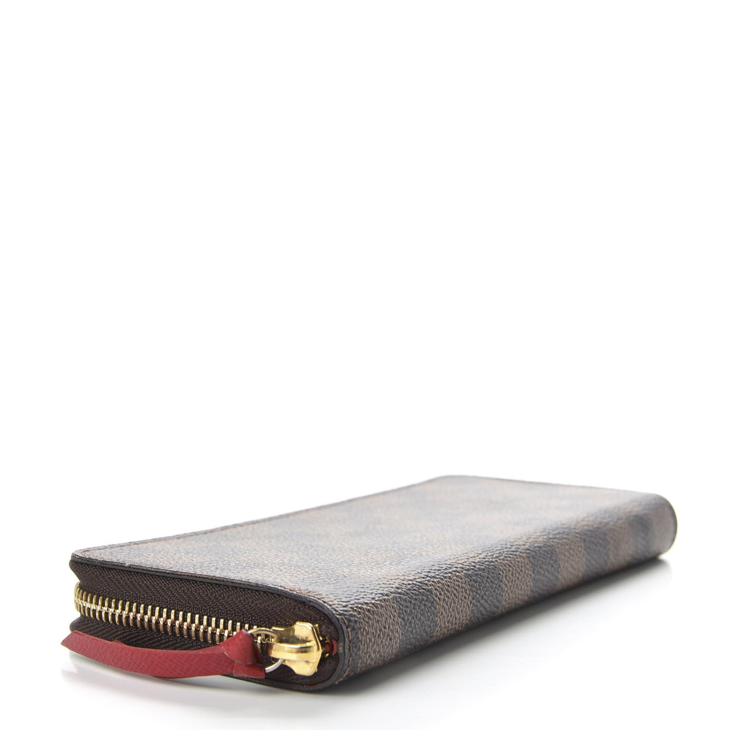Damier Ebene Clemence Wallet Cherry