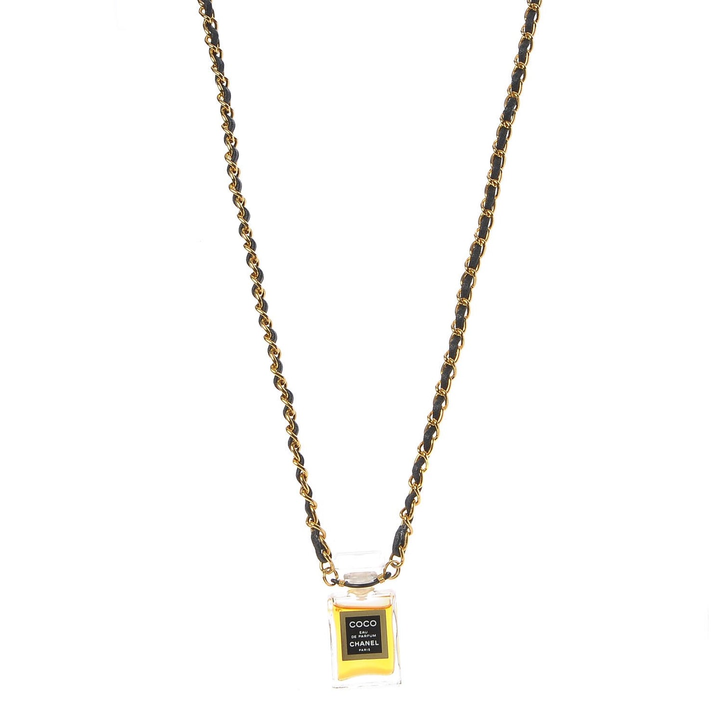 N°5 Perfume Bottle CC Necklace Gold