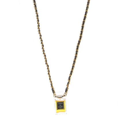 Chanel N°5 Perfume Bottle CC Necklace Gold 1 of 4