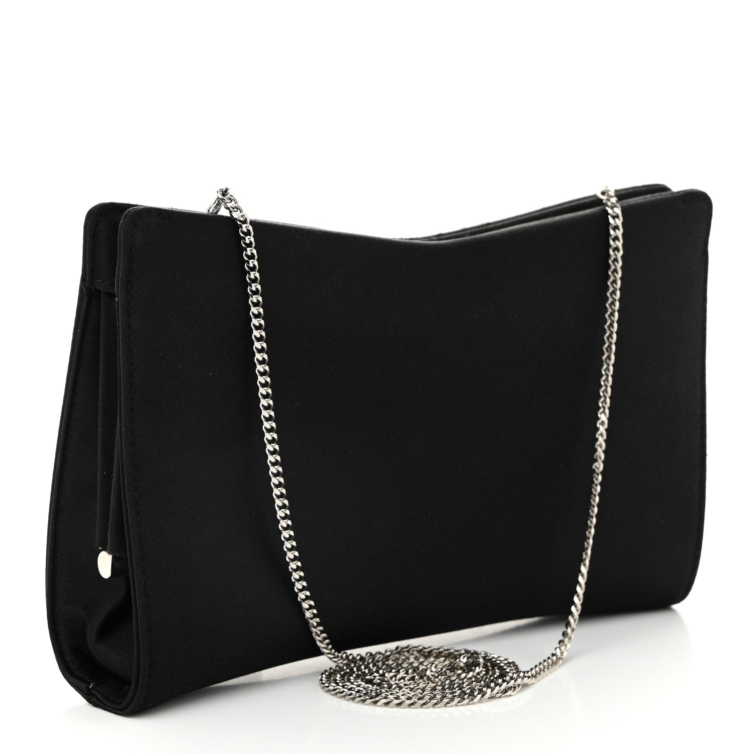 Jimmy Choo Satin Crystal Pearl Venus Clutch Black 3 of 9