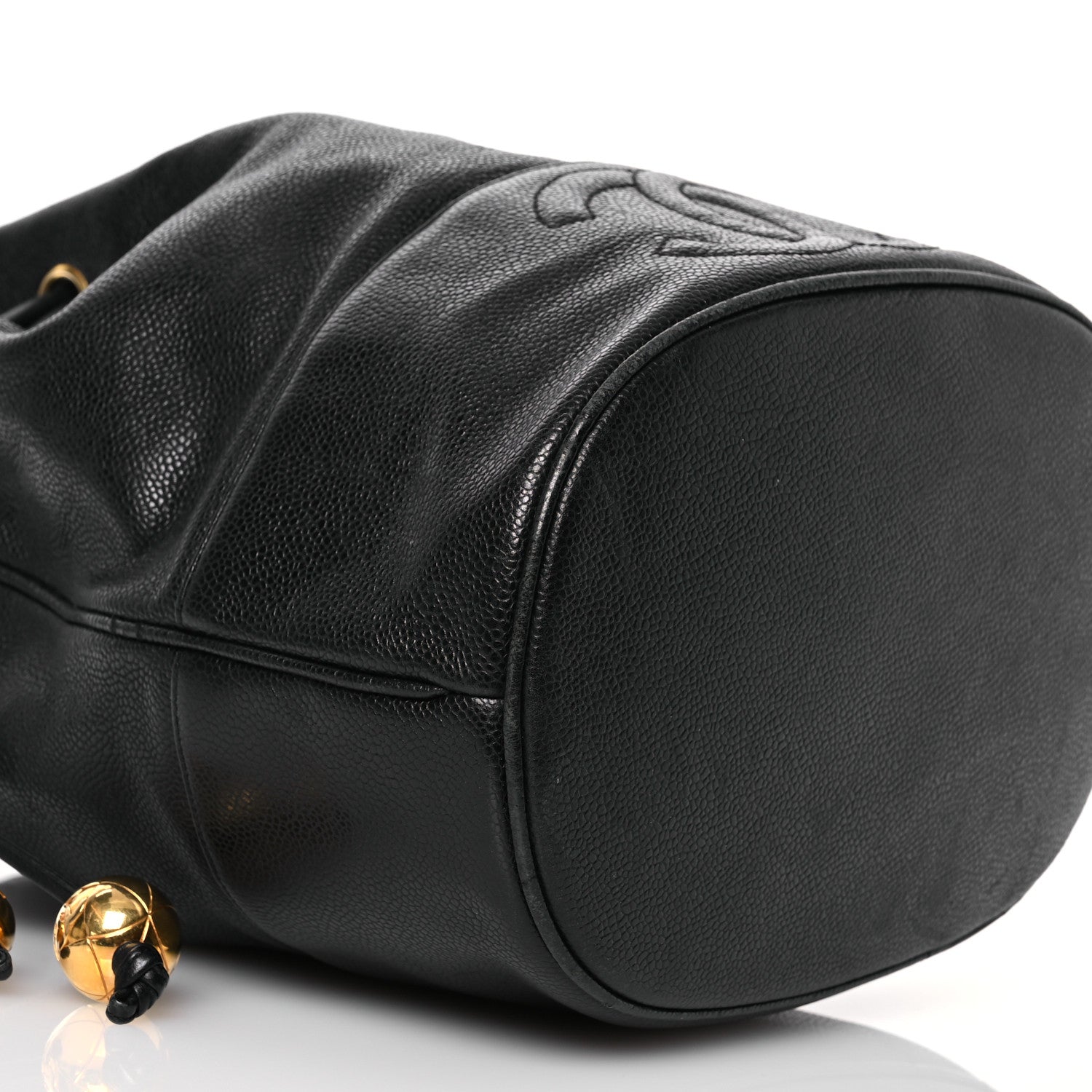 Chanel Caviar CC Drawstring Shoulder Bag Black 10 of 19