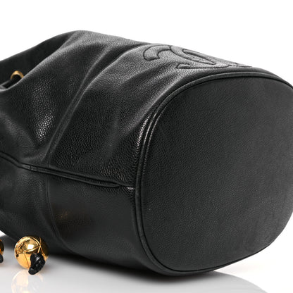 Chanel Caviar CC Drawstring Shoulder Bag Black 10 of 19