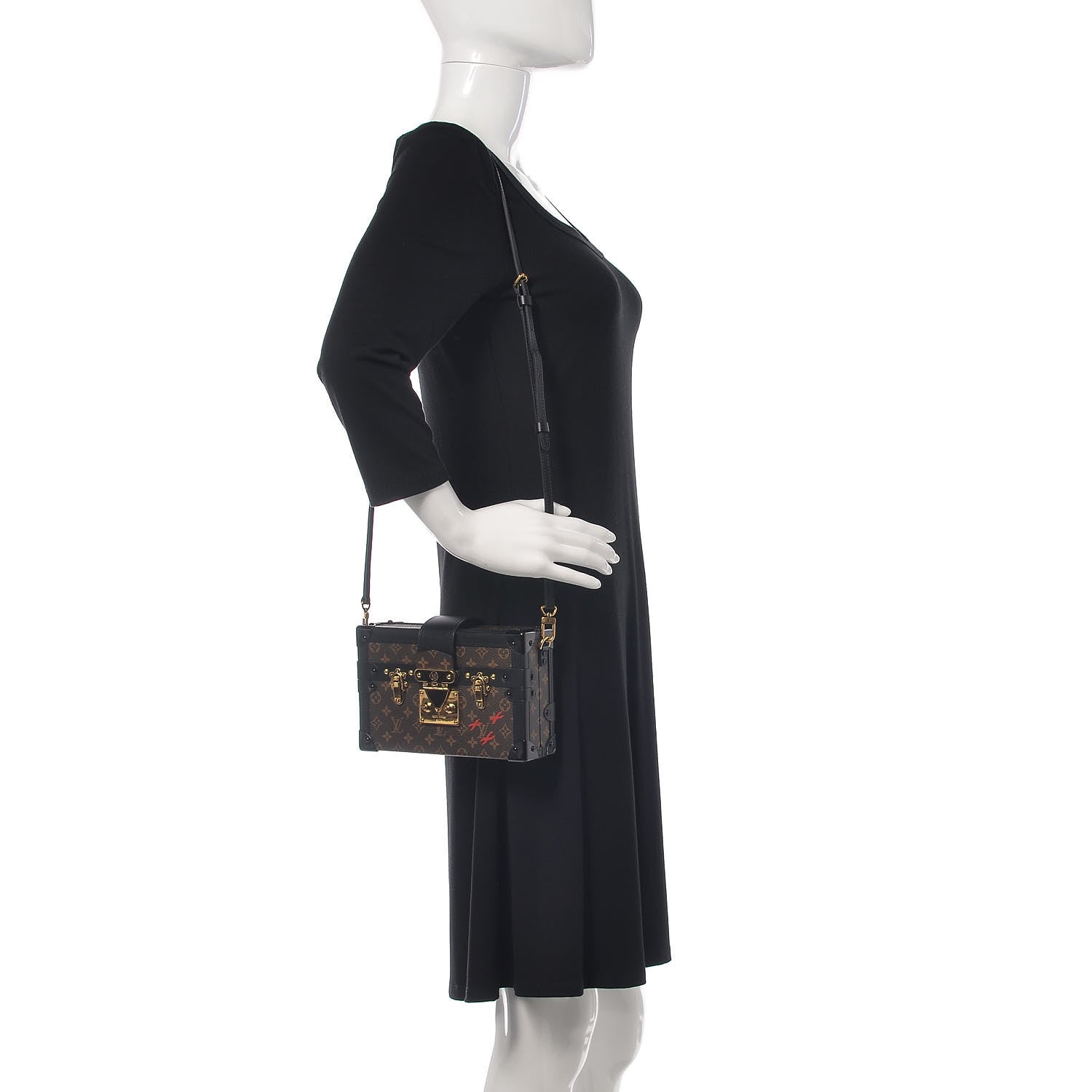 Louis Vuitton Monogram Petite Malle Black 2 of 13