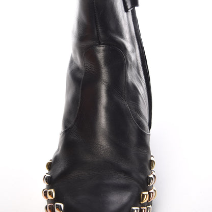 Louis Vuitton Calfskin Studded Gold Rush Flat Ankle Boots 39 Black 13 of 14