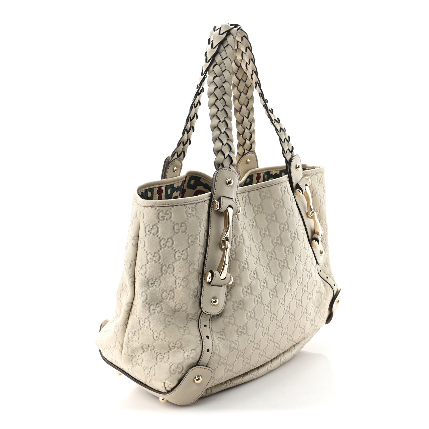 Guccissima Medium Pelham Shoulder Bag Off White
