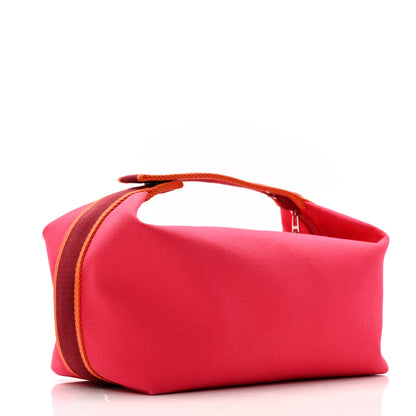 Hermes Canvas Large Bride-A-Brac Pouch Hibiscus 4 of 10