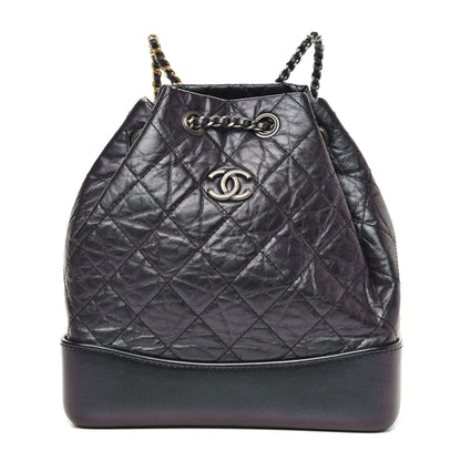 Chanel Aged Calfskin Quilted Small Gabrielle Backpack Black 1 of 10