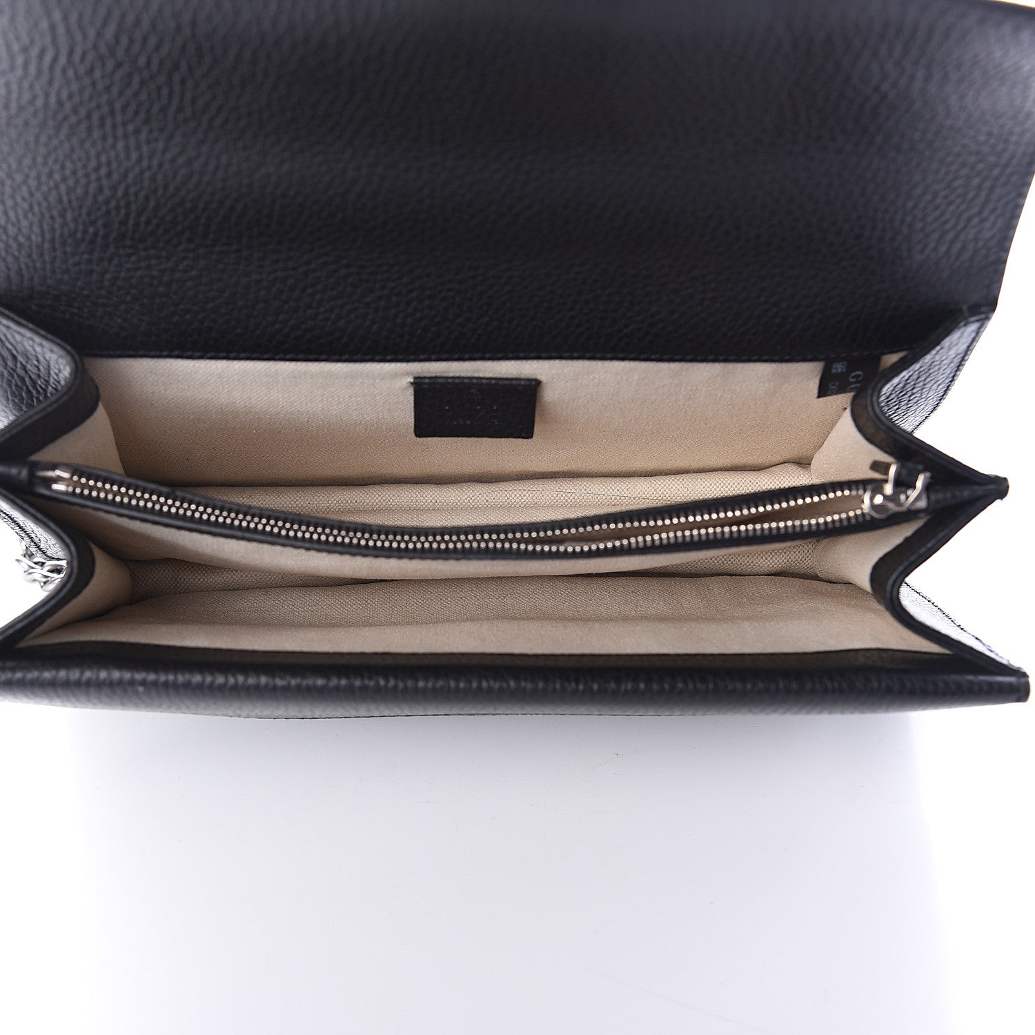 Gucci Pebbled Calfskin Small Dionysus Shoulder Bag Black 4 of 7