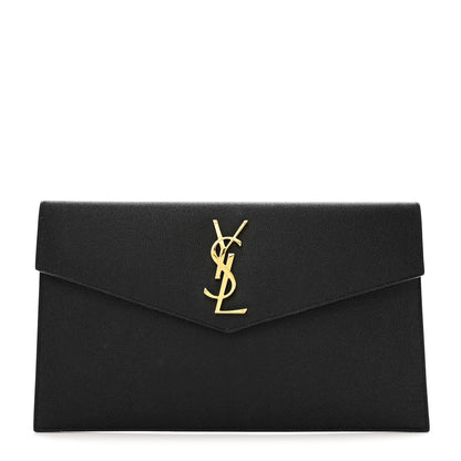 Saint Laurent Grain De Poudre Uptown Pouch Black 1 of 13